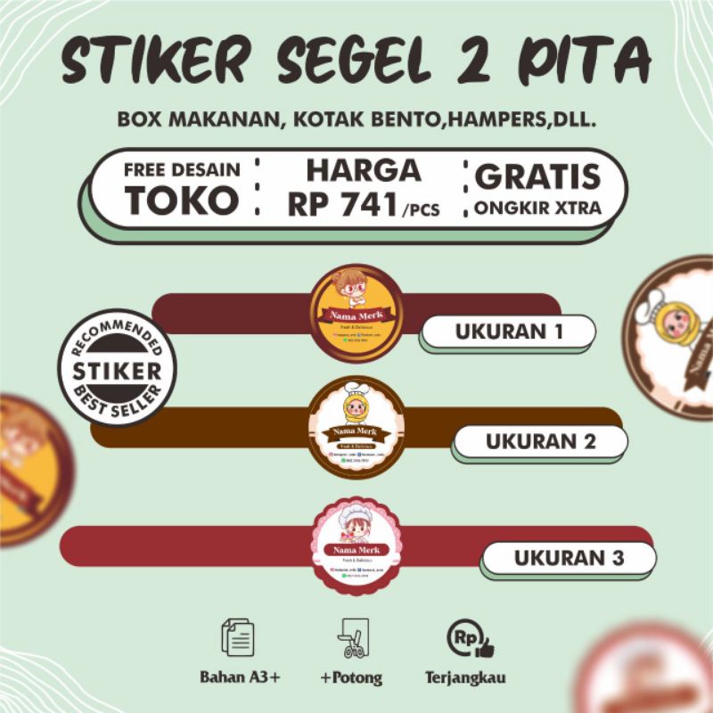 

Stiker Box Makanan 2 Pita Cocok Untuk Kotak Nasi,Kotak Bento,Hampers Dll. Tinggal Tempel Bisa Custom Nama