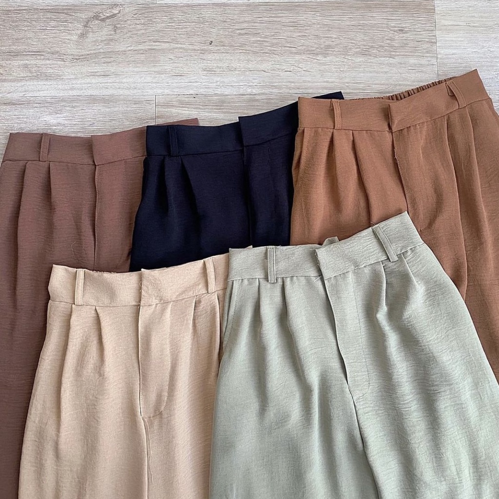 KULOT TROUSERS LOOSE PANTS AIRFLOW CRINKLE / CELANA WANITA ANTI KUSUT