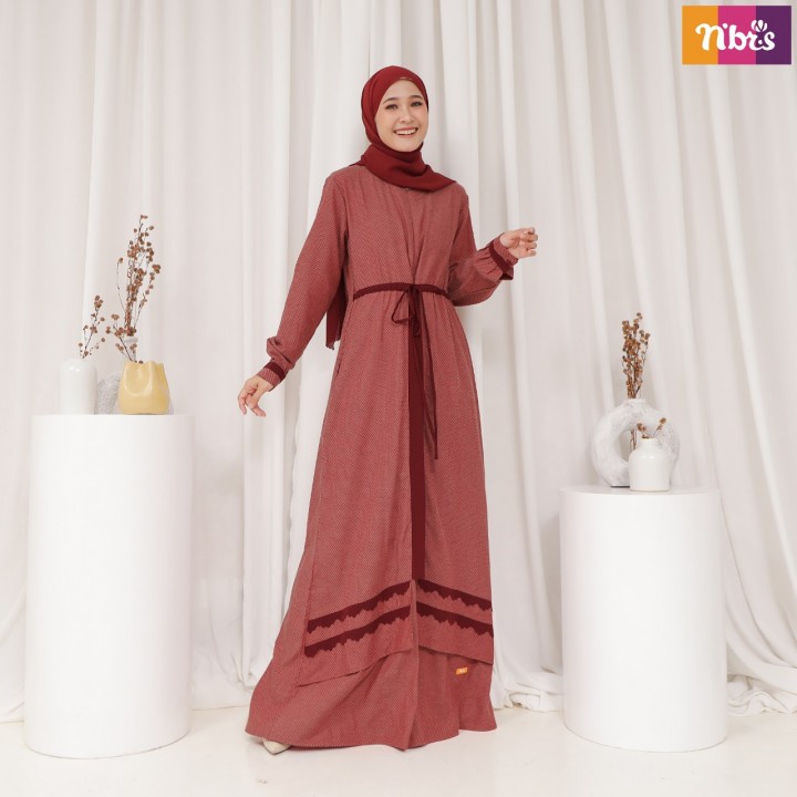 Gamis Nibras NB B67 / Fashion Muslim Terbaru 2022 / Dress