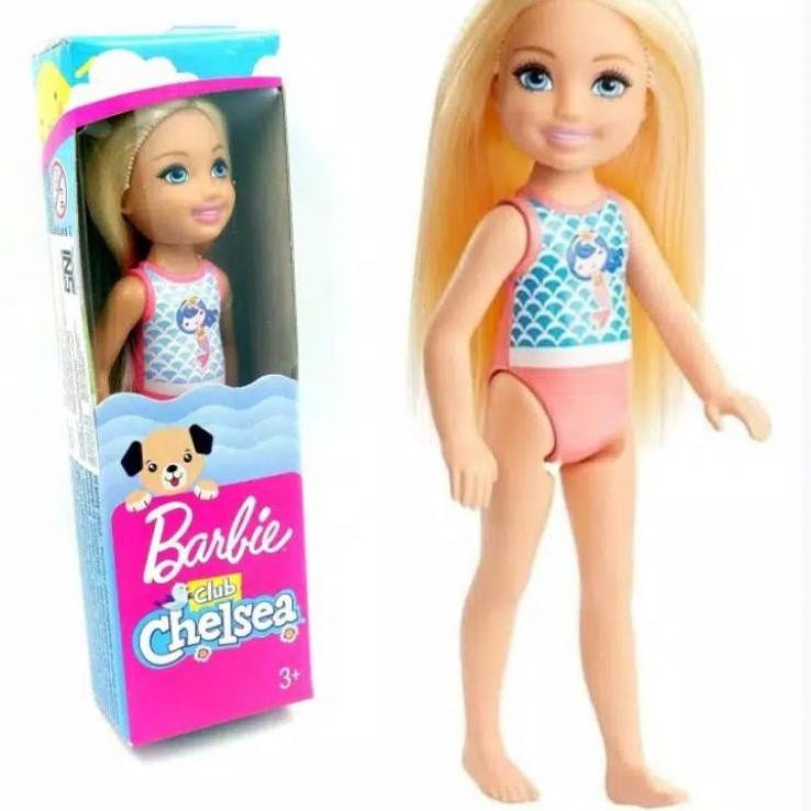 [Gift] Barbie Chelsea Beach Holiday baju motif biru GHV54