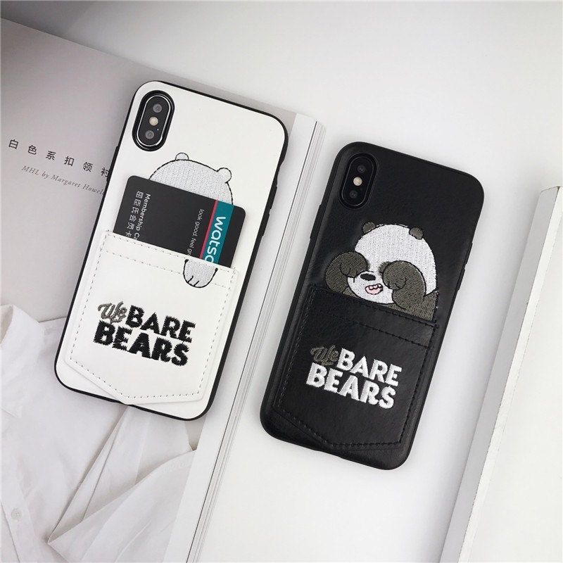 iPhone 11 Pro Max XR XS SE2 i6 7 8Plus Soft Case Casing Desain We Bare Bears untuk COVER
