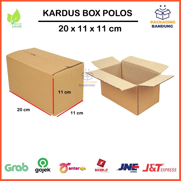 

Kardus Polos / Karton Box Packing, 20 x 11 x 11 CM, Tebal, Single Wall
