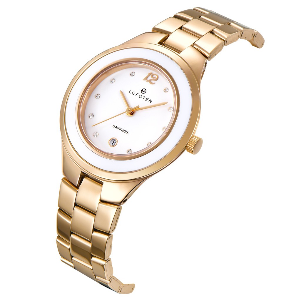 JAM TANGAN WANITA / CEWEK ORIGINAL LOFOTEN 2304 DATE STAINLESS