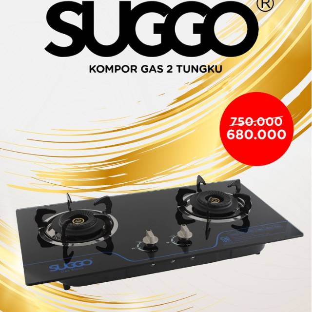 Kompor LPG gas suggo 2 tungku