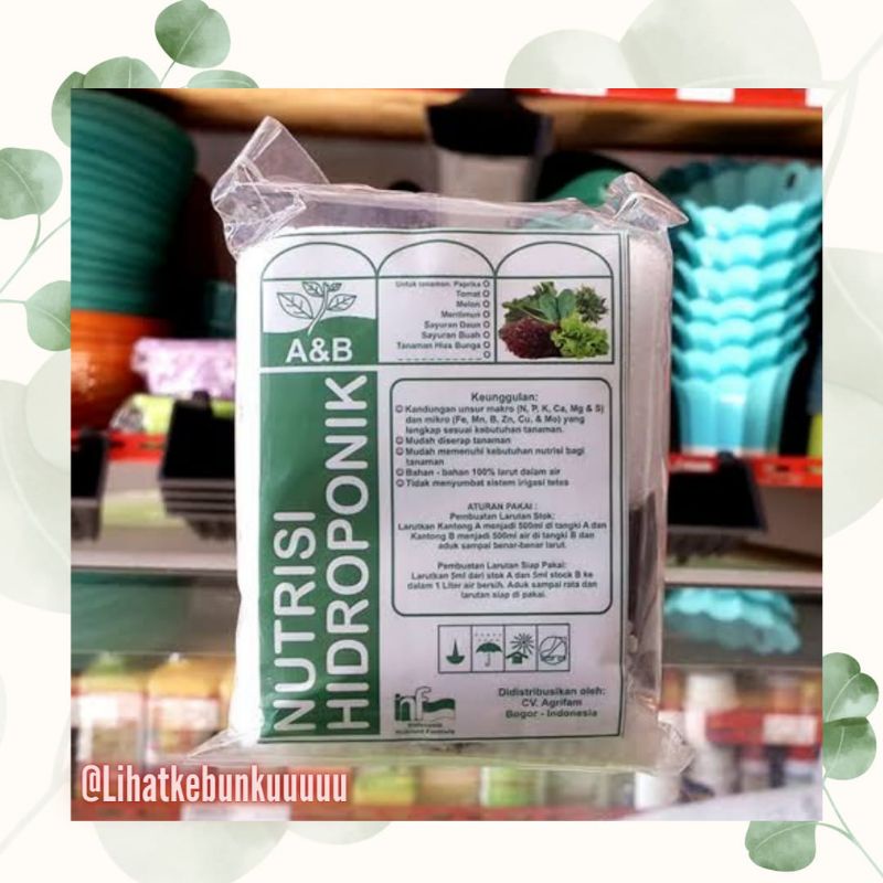 Pupuk Nutrisi Hidroponik AB Mix Bunga Buah Sayur