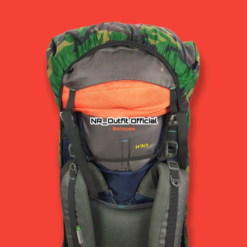 Rain Cover Bag Pendaki Gunung Army Doreng Size 75-80Liter Pelindung Tas Ransel Punggung Raincoat NR_Outfit Official