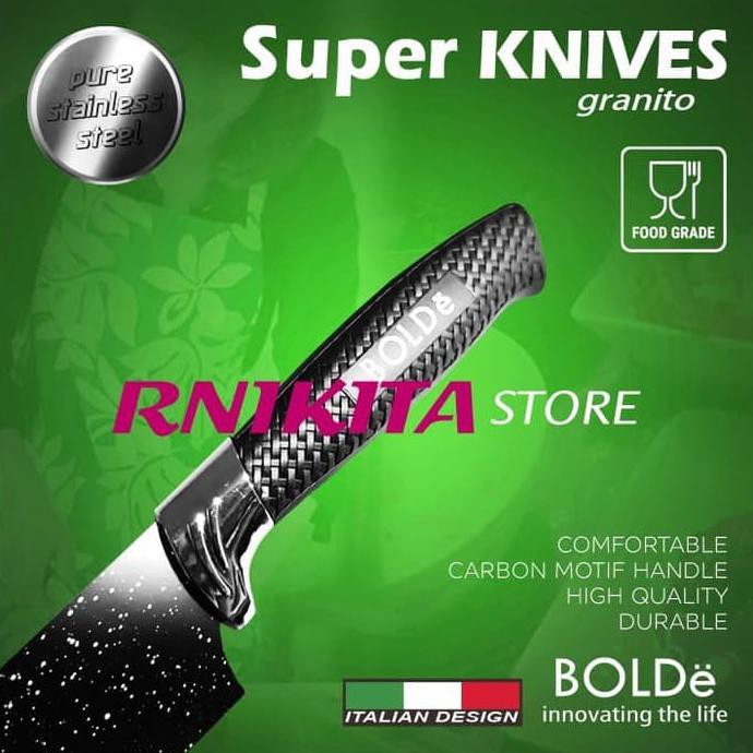 

Bolde Super Knives Granito - 5 Pisau, 1 Acrylic Holder, 1 Gunting