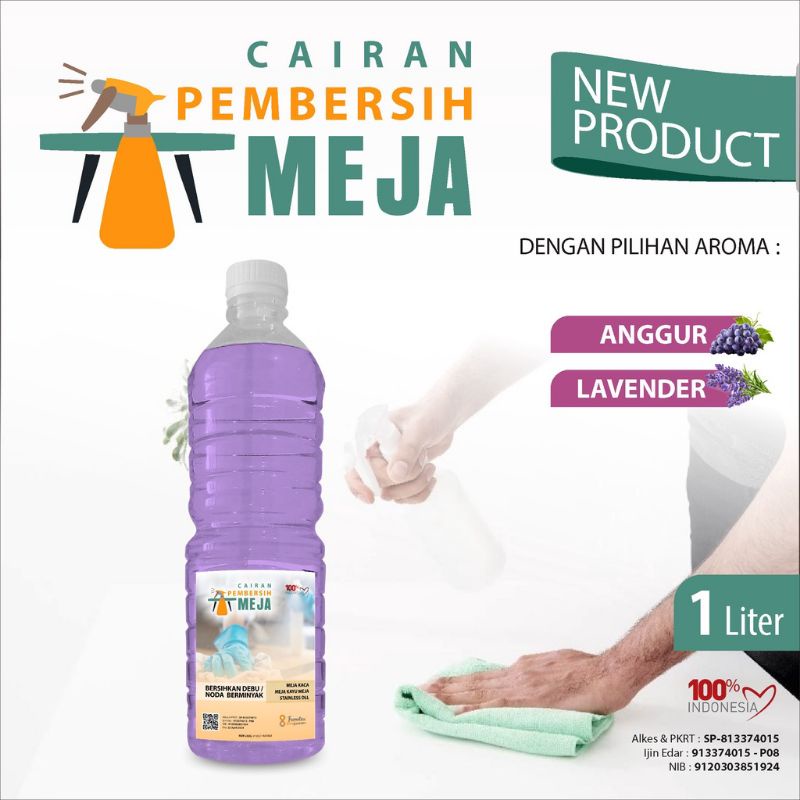 Cairan pembersih meja antiseptic aneka aroma wangi kemasan botol PET 1 liter