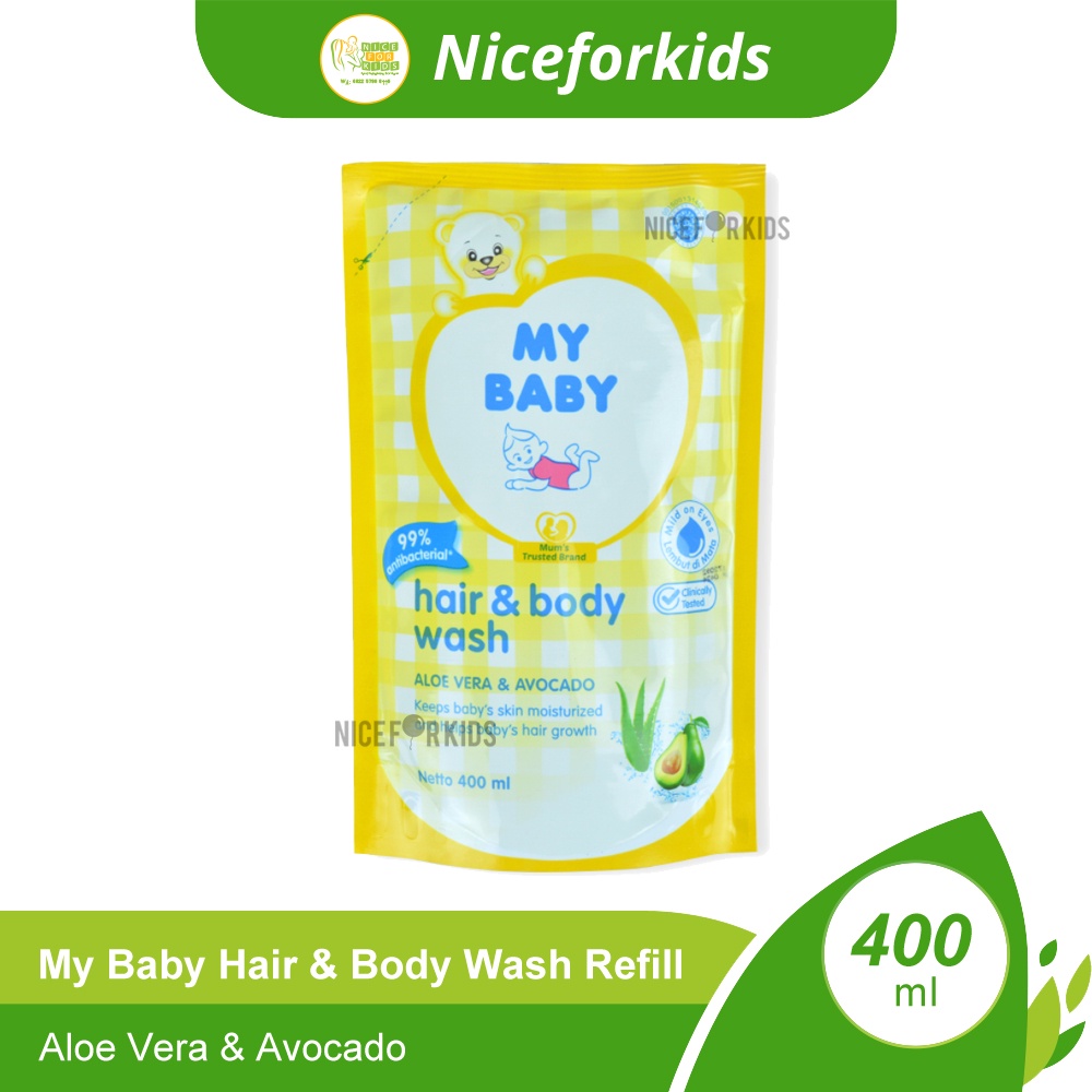 My Baby Hair &amp; Body Wash Refill 400ml / Sabun Mandi 2in1 Refill 400ml