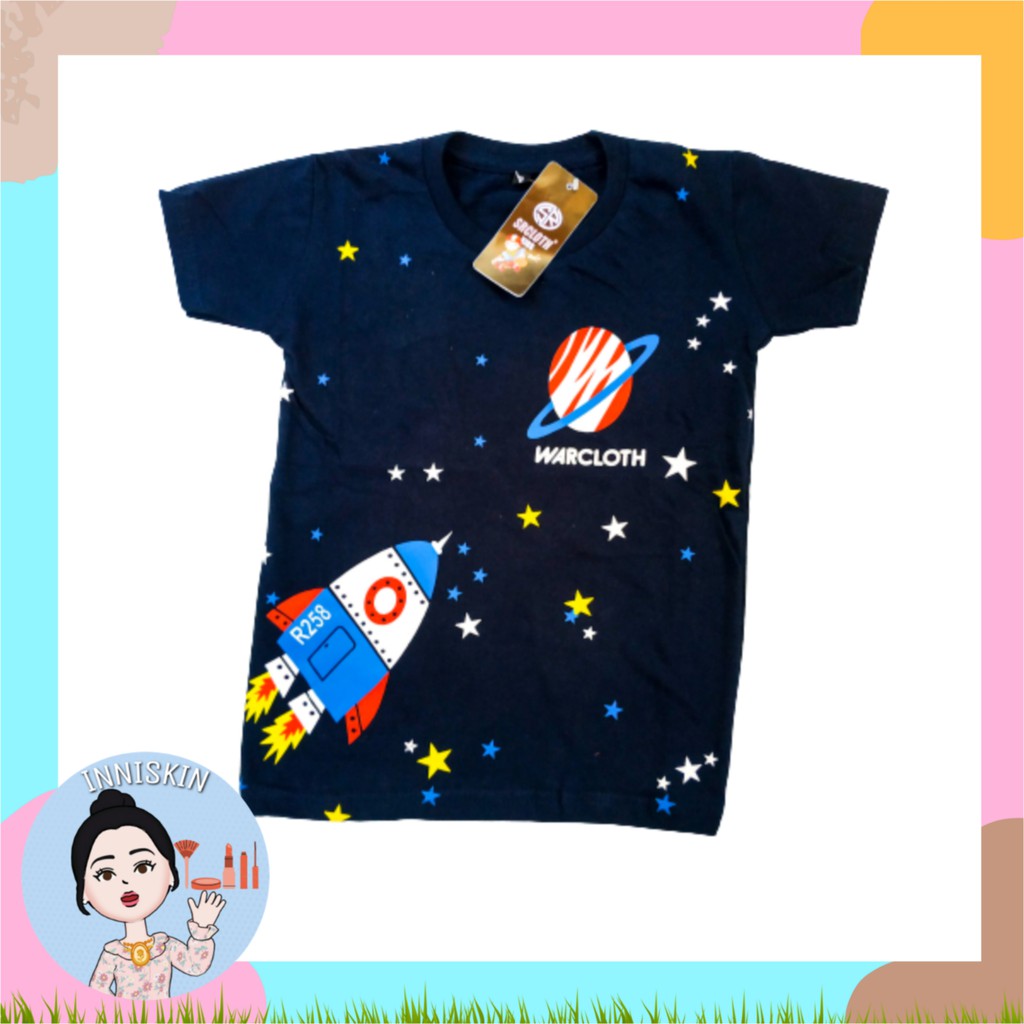 Baju Anak Cowok Warcloth / Baju Anak Karakter Planet / Baju Anak Cowok