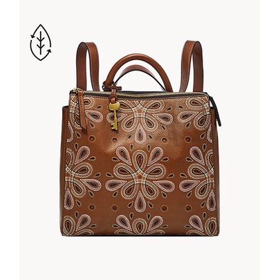 TAS Fossil PARKER BACKPACK SMALL EMBROIDERY BROWN MULTI ZB1741058
