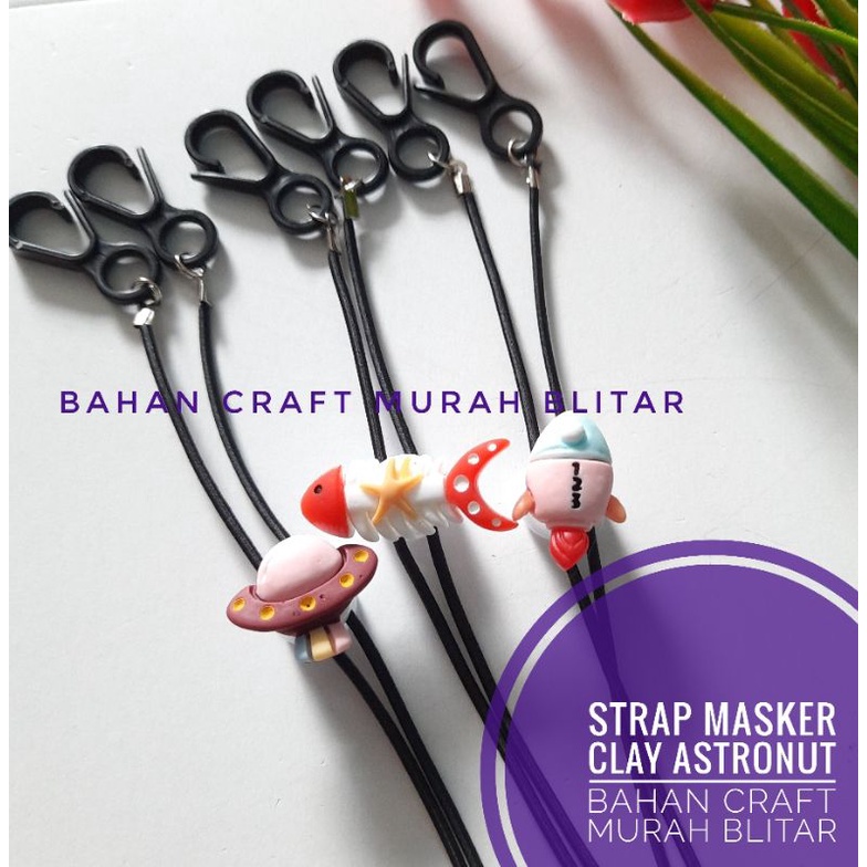 Strap masker Hiasan stoper clay astronot untuk anak laki-laki/perempuan dewasa/konektor masker