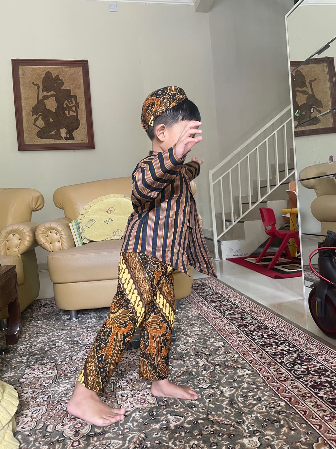 Surjan Lurik Set Blangkon Celana Batik Anak Dan Bayi Cute Baju Dalang Cilik