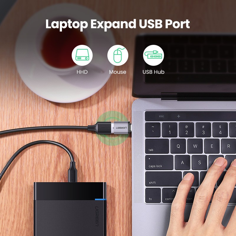 【Stok Produk di Indonesia】Ugreen Adapter OTG USB 3.0 Tipe-C Ke USB 3.0 Untuk SAMSUNG S22 iPad Pro 2018 / 2020 / Note 10 / S20 / Realme 6pro / Nova 7 / Note 9