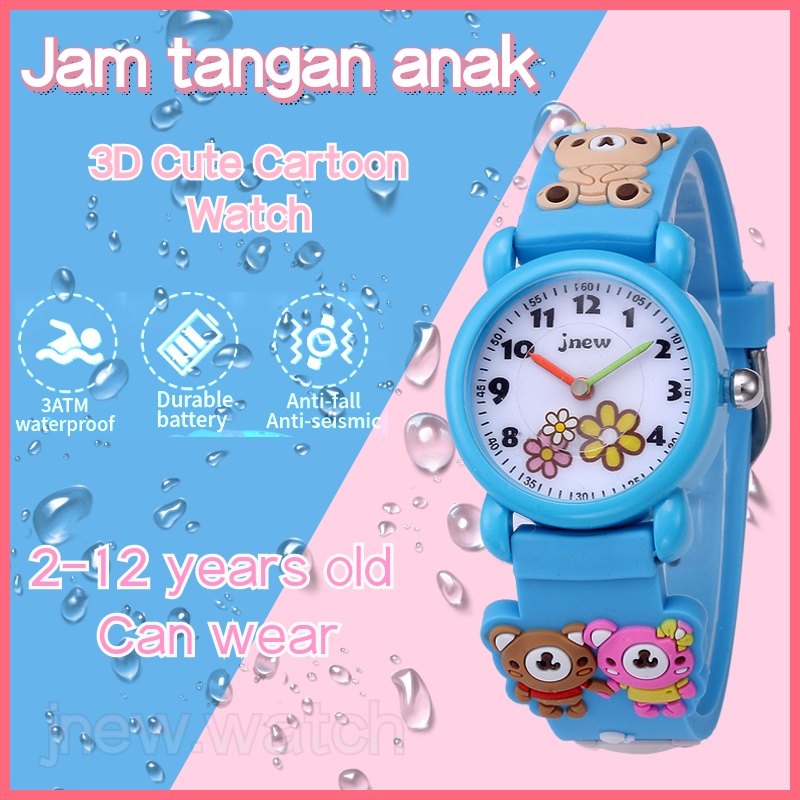 Bear cute cartoon watch silicone jelly waterproof watch girl student personality children's watch