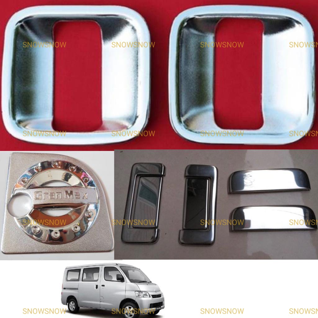 Paket Outer Handle Tank Cover Gran Max Grandmax Granmax  Luxio Chrome