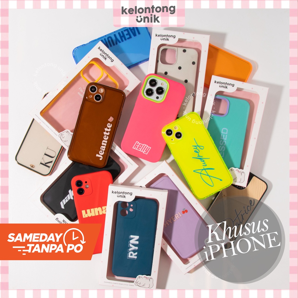 LANGSUNG KIRIM TANPA PO - Add-On Custom Nama Case iPhone/ Tambahan Print Nama untuk Case iPhone