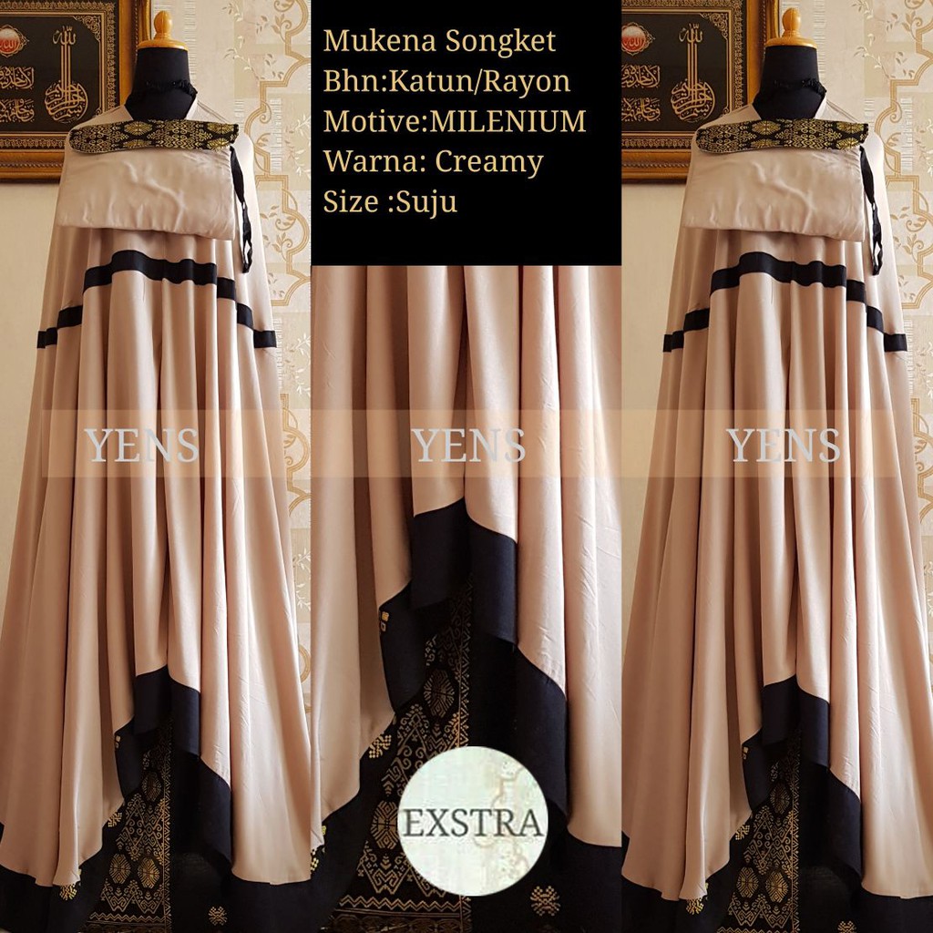 Mukena Songket Prada Exlusive Extra Large milenium