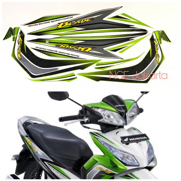STIKER STRIPING HONDA BLADE 2012 HIJAU