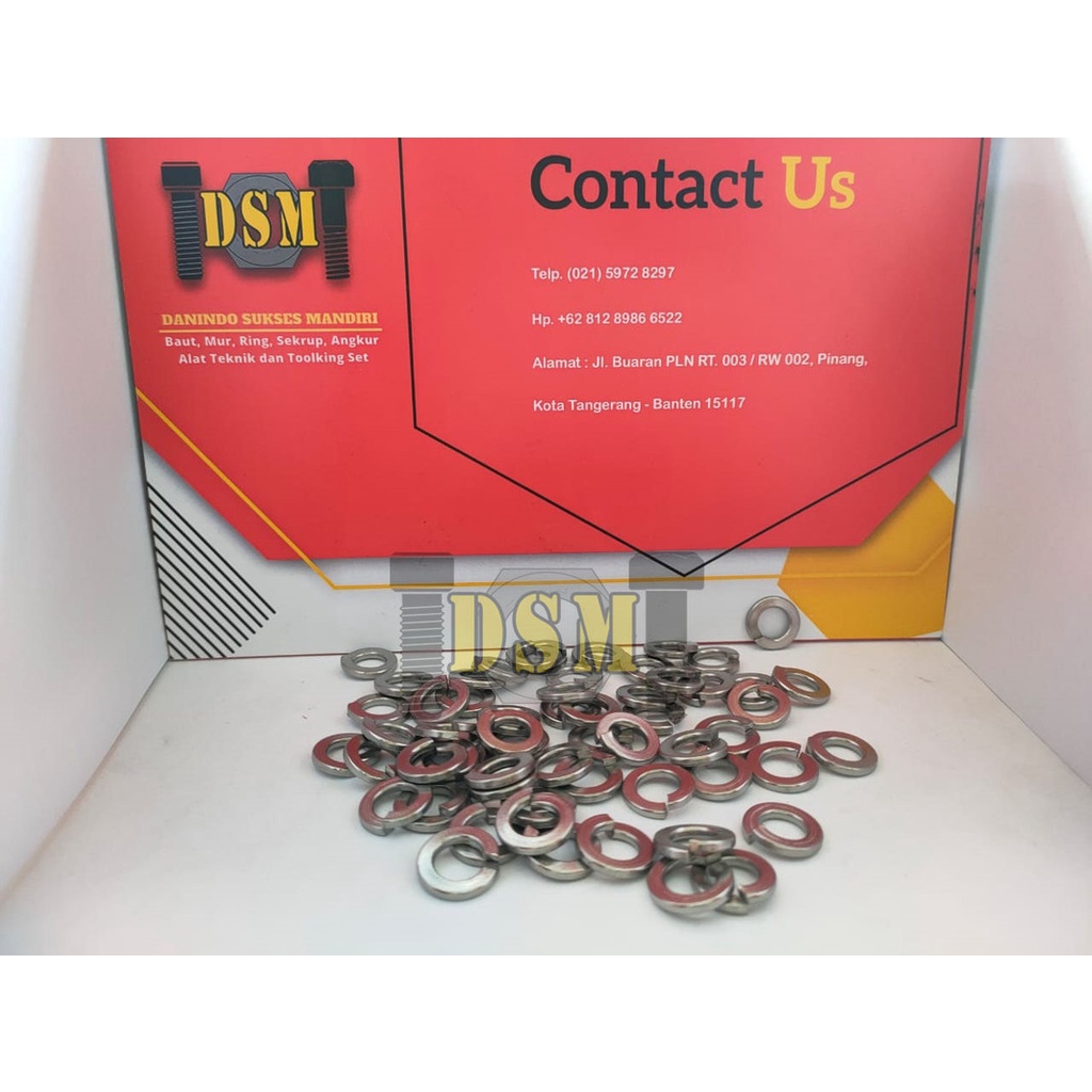 (100pcs) SS 304 / Ring Per M5 Ver / DIN 127 Spring Washer Stainless