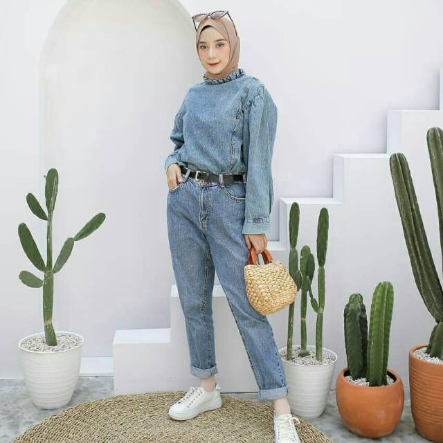  BAJU  ATASAN  CASUAL REINA JEANS  WANITA  Shopee Indonesia