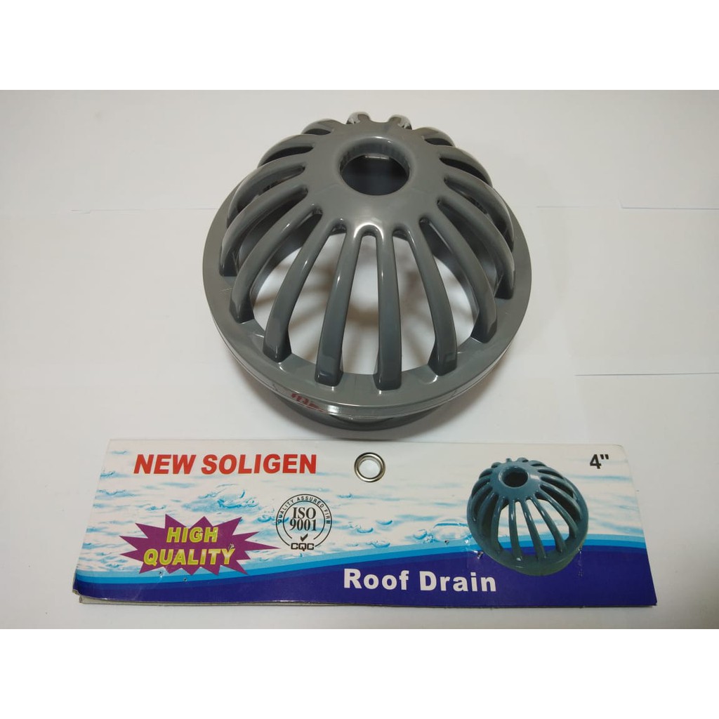 ROOF DRAIN / SARINGAN PEMBUANGAN AIR TALANG ATAP PVC TERDAPAT BANYAK UKURAN/ NEW SOLIGEN ROOF