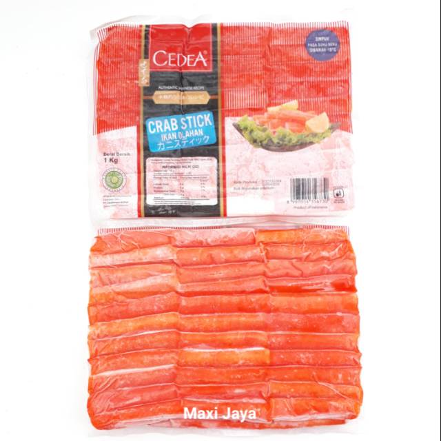 

Crab Stick (Stick Kepiting) Cedea 1Kg isi 60 pcs Halal Murah