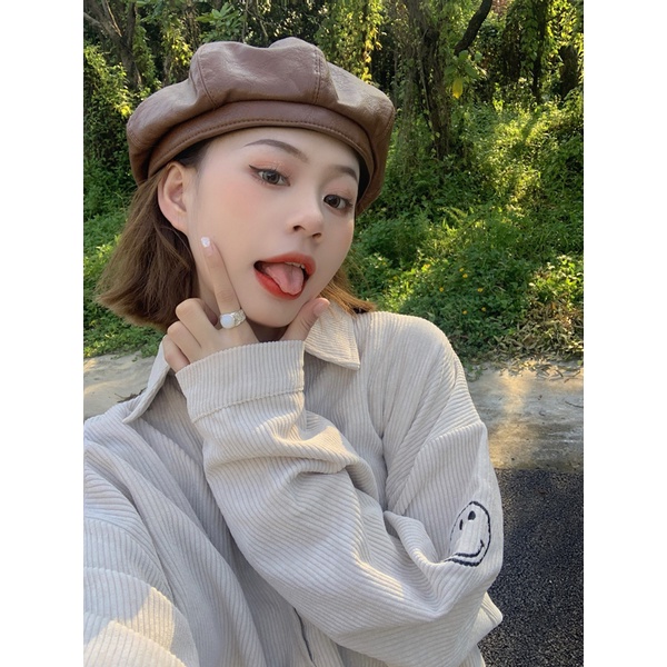 Blouse Wanita Oversize Kemeja Casual Import Atasan Wanita Terbaru Korean Retro Style