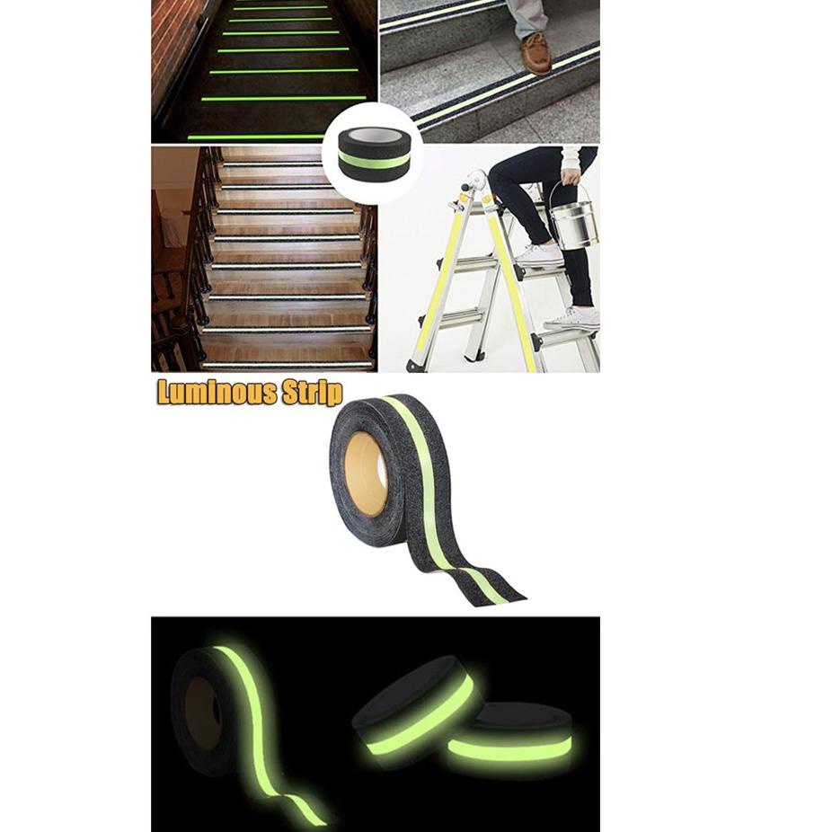 

[KODE IKD9Q] Lakban Fosfor lantai Anti slip Tangga Glow in the dark Safety Walk