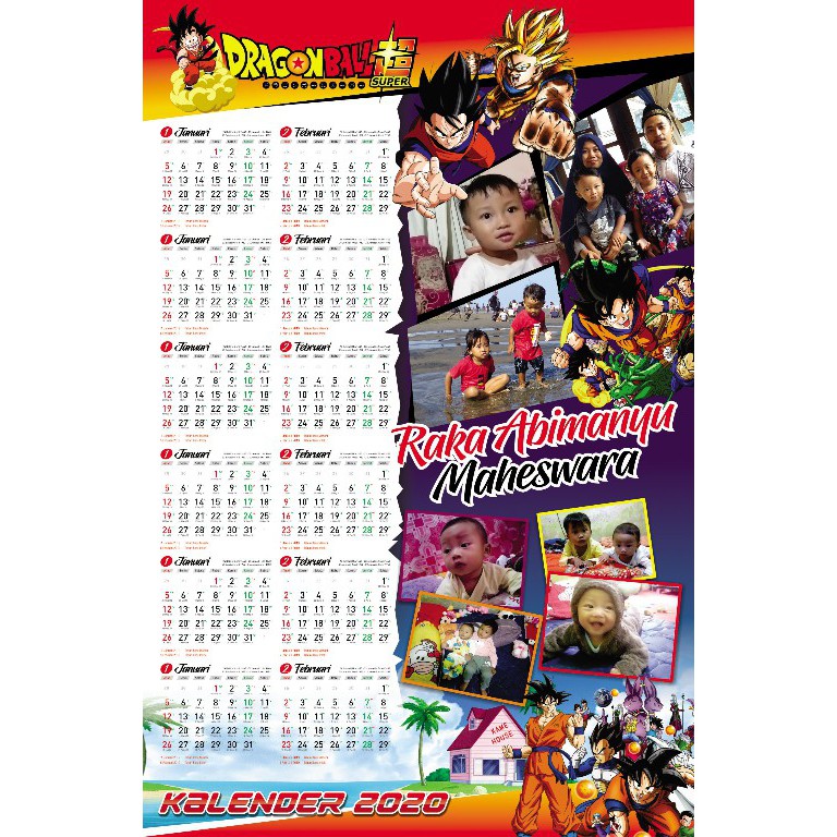 

Kalender Dinding 1 Tahunan (12 bulan) 2020 + Klip Seng Custom Foto tanpa minimal order