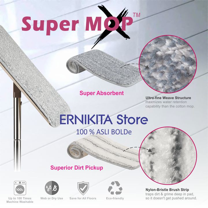 BOLDe SUPERMOP X - Alat Pel Flat Peras Bilas