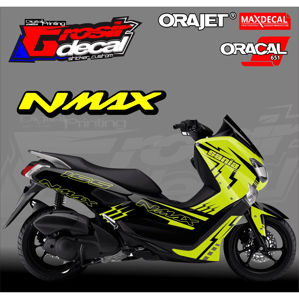 decal sticker NMAX dekal stiker NMAX hijau stabilo fullbody