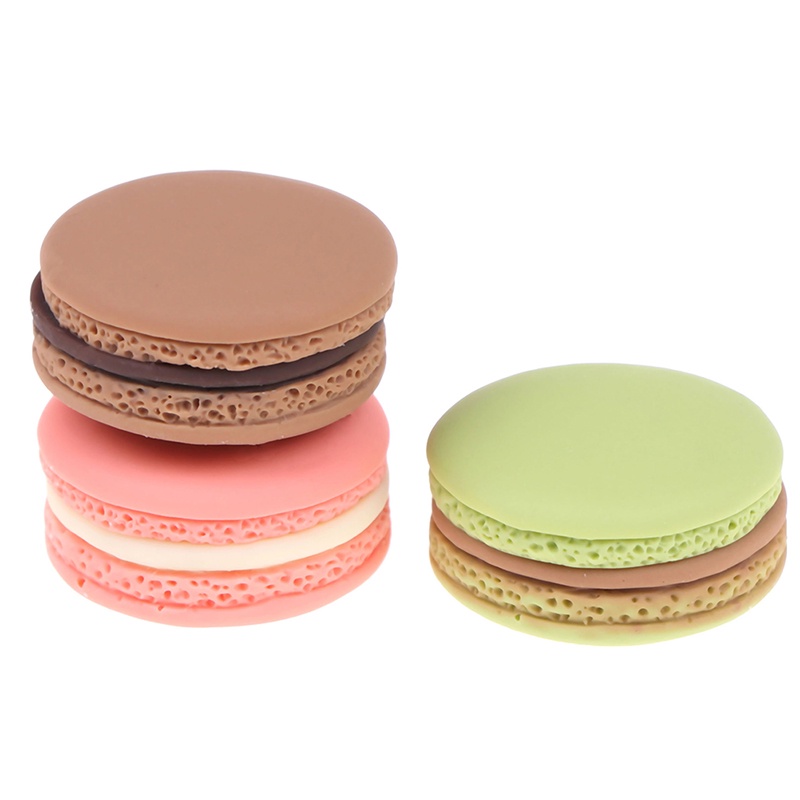 10pcs / set Mainan Miniatur Macarons French Untuk Aksesoris Rumah Boneka 1 / 12