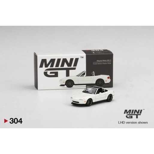 Mini GT 304 Mazda Miata MX-5 (NA) Tuned Version Classic White