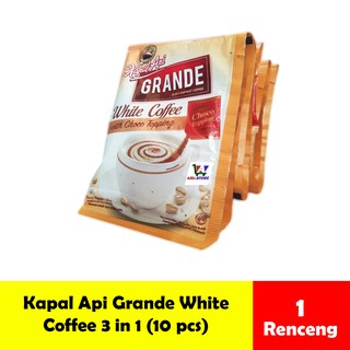 Kapal Api Grande White Coffee With Choco Topping 1gtg Shopee Indonesia