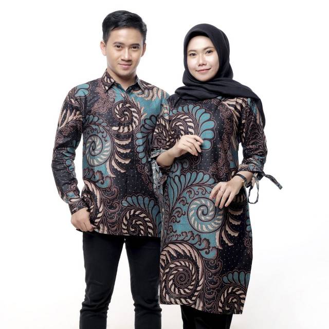 BAJU BATIK COUPLE COUPEL KEMEJA TUNIK SARIMBIT PASANGAN KAPELAN SERAGAM KERJA KAPEL PREMIUM TERBARU