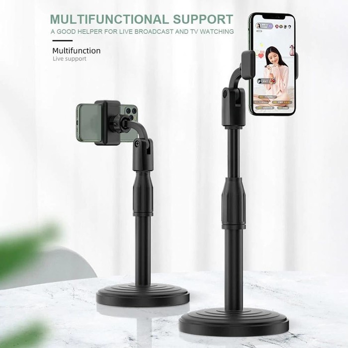 DESKTOP STAND BERDIRI MEJA HOLDER HANDPHONE 360 ROTARY FLAT LAY ADJUST