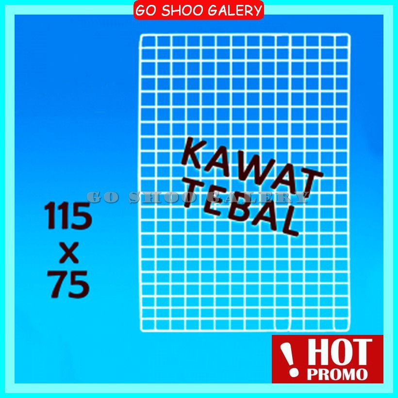 Ram kawat putih 75 x 115 cm tebal