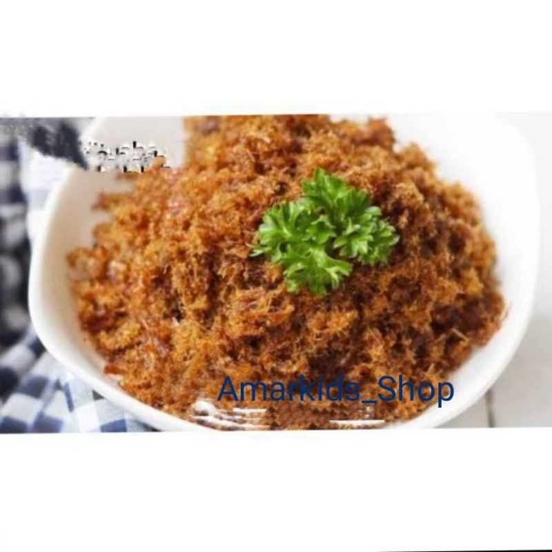 

Abon daging Sapi rasa bawang khas Lampung Netto. 500g