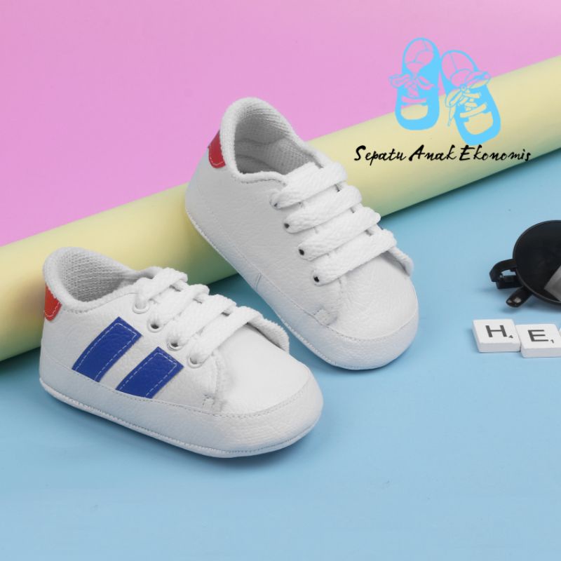 Sepatu Sneakers Bayi Usia 0-6 Bulan Laki Perempuan Prewalker Belajar Jalan ADS01