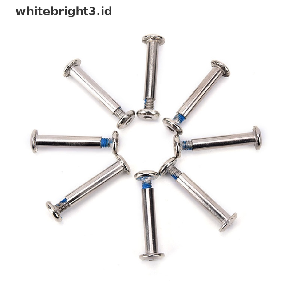 (whitebright3.id) 8pcs / set Sekrup / Baut / axles Blade Untuk Sepatu Roda inline skate