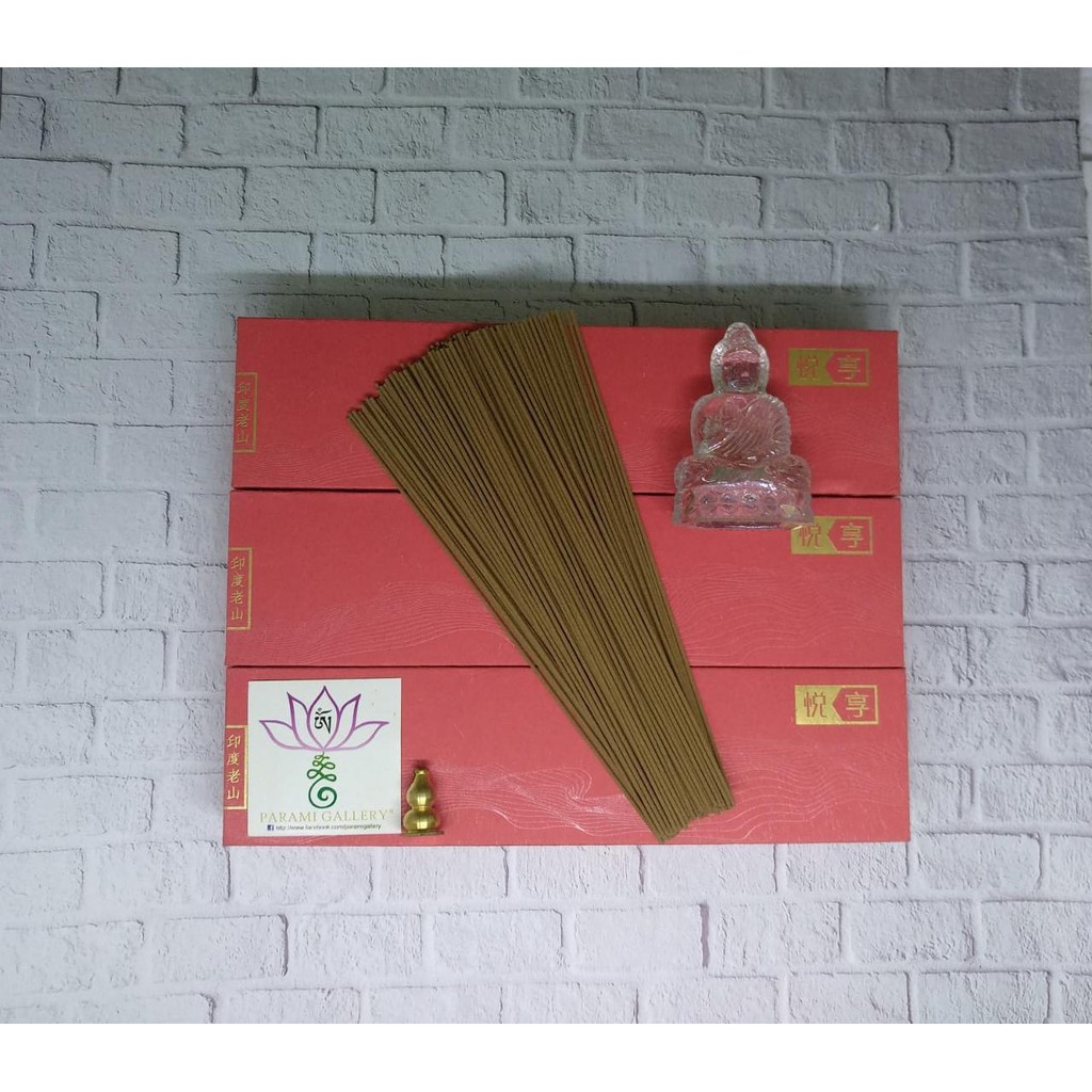 DUPA Sembayang HIO HERBAL ALAMI Yindu Lao Shan WOK XIANG Dupa Lidi tanpa kaki Premium