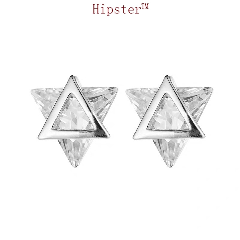 Hot Sale Cool Style Creative Fashion Platinum Triangle Earrings