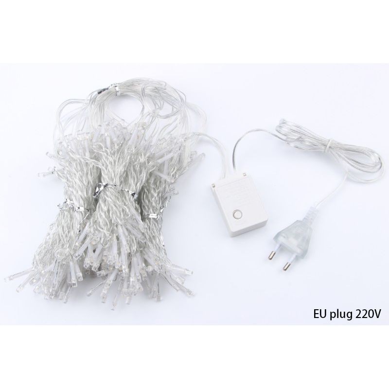 Lampu Gorden Dekorasi Wedding Fairy Light 3x3Meter 300 LED - 300L white