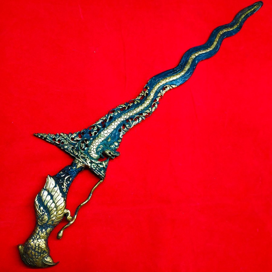 Pusaka Keris Naga Sara Kinatah Kamarogan Asli Tangguh Kamardikan Antik