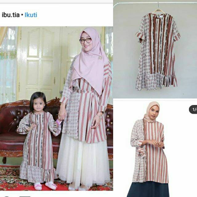 SALE Set Ibu dan Anak New Manggala Tunic dan Truntum Dress Ria Miranda Kids