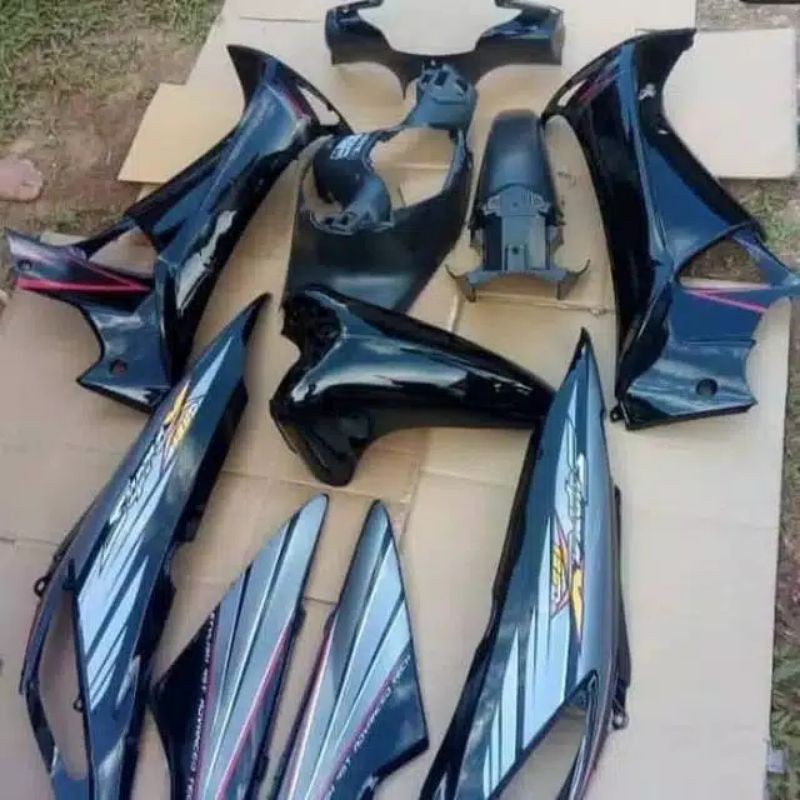 Full Body Halus Kasar Supra X 125 Lama hitam silver