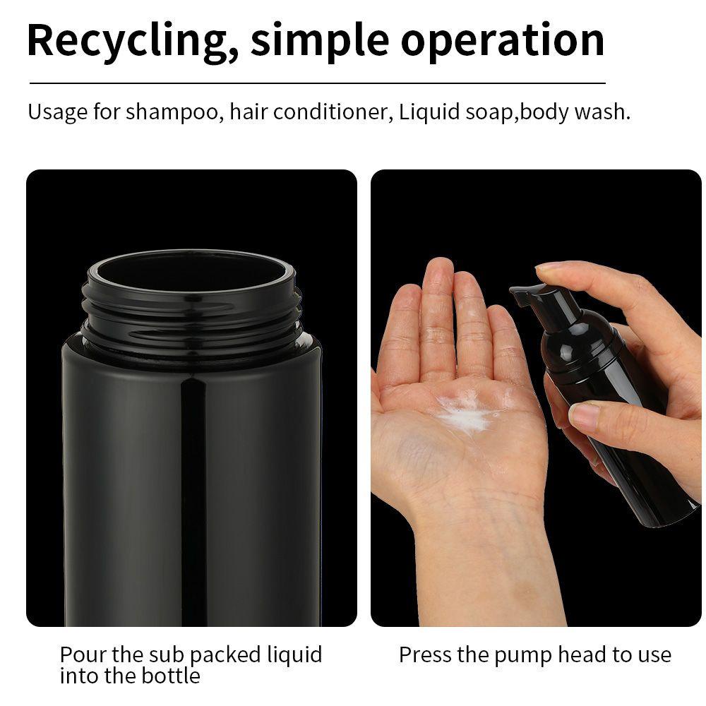 1pc Botol Dispenser Pompa Busa Bahan Plastik Untuk Perlengkapan Mandi