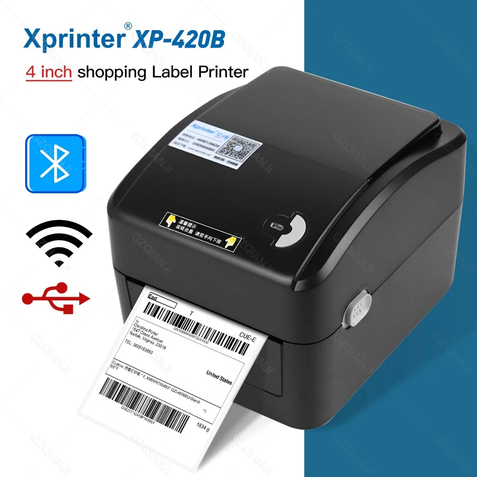 PRINTER BLUETOOTH XPRINTER THERMAL XP-420B PRINTER TERMAL XPRINTER XP-420B XP 420B LABEL BARCODE PRINTER RESI CETAK TANPA TINTA XP-420B PRINTER RESI