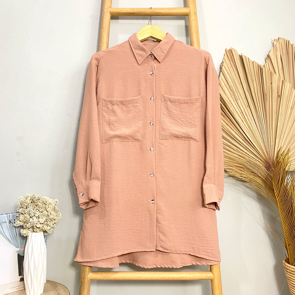 KEMEJA BLOUSE OVERSIZE DAISHA AIRFLOW DAILY OFFICE SHIRT PREMIUM B599